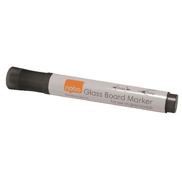 Click to view product details and reviews for Nobo Glass Whitebd Marker Blk Pk4 Nb52608.