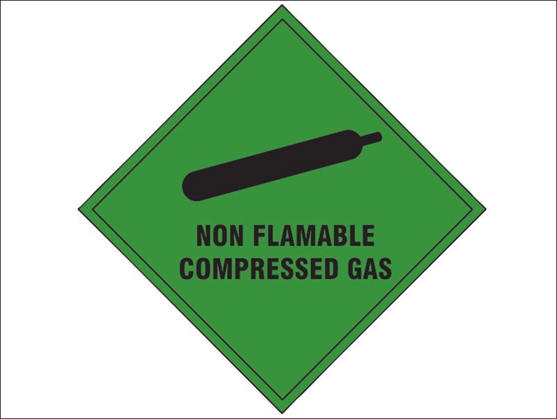 Non Flammable Compressed Gas SAV - 100 x 100mm SCA1870S