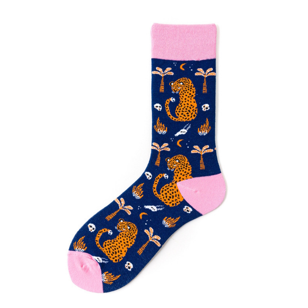 Novelty Animal Socks Unisex Novelty One Size Ankle Sock Gift - Blue Panther