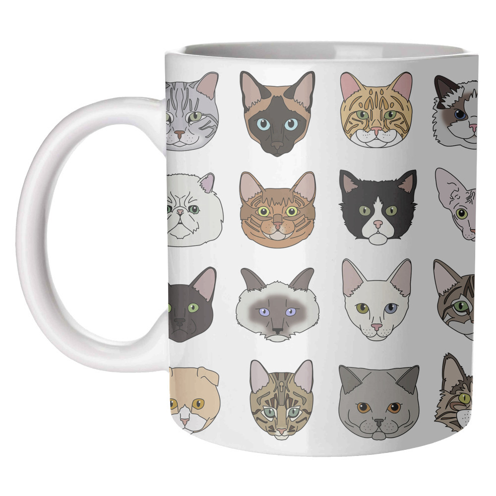 Click to view product details and reviews for Novelty Cat Printed Mug Kitty Rex Design.
