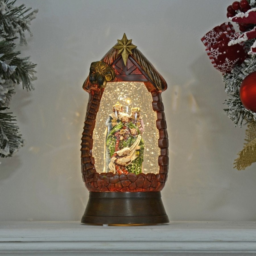 Novelty Christmas Nativity Scene Glitter Water Ornament