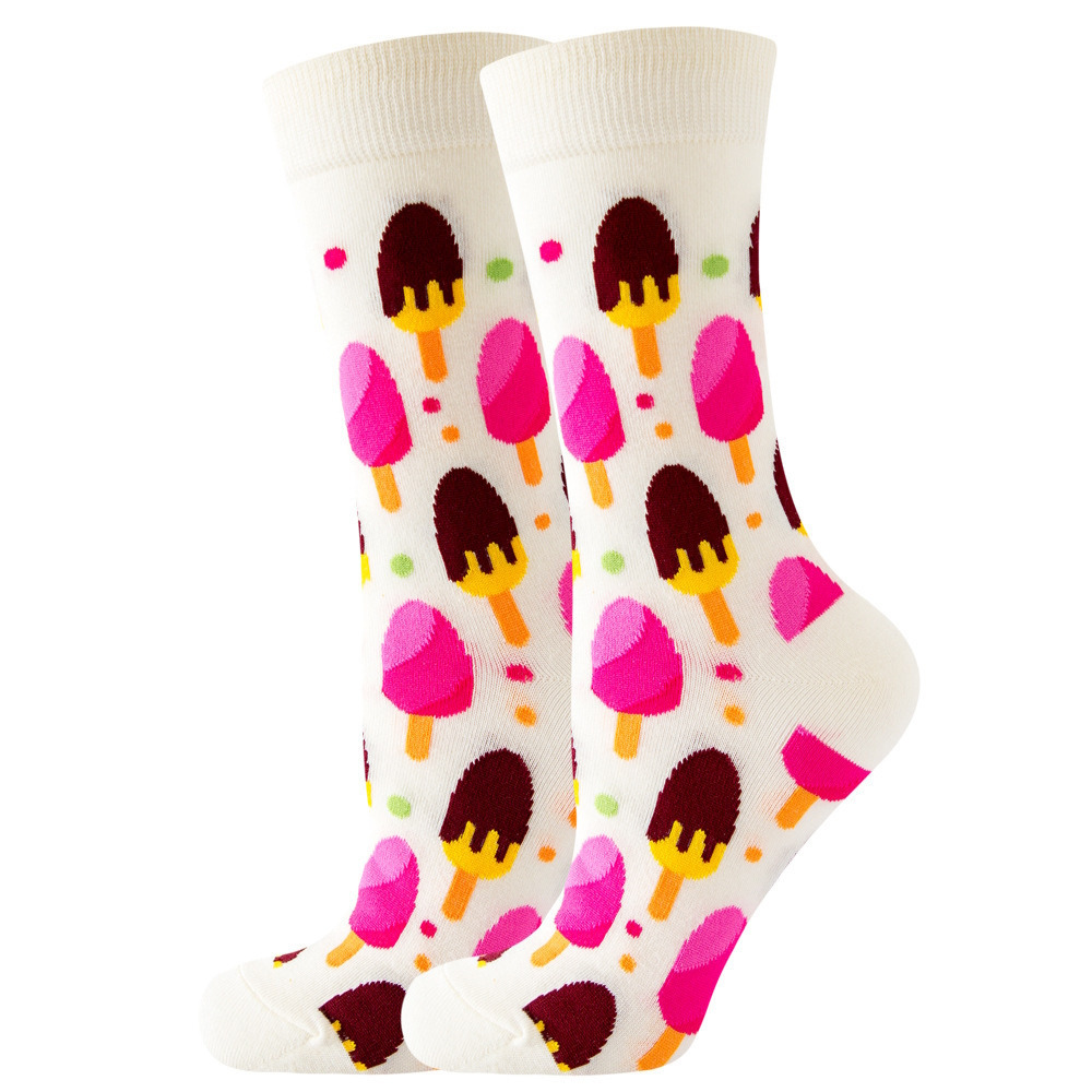 Novelty Dessert Socks Unisex Novelty One Size Ankle Sock Gift - Ice Lollies