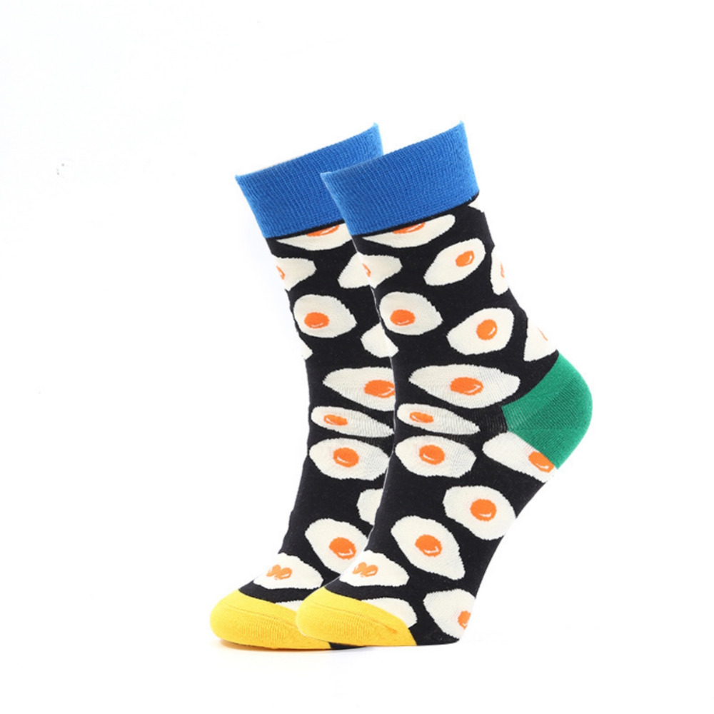 Novelty Food Socks Unisex Novelty One Size Ankle Sock Gift - Fried Eggs