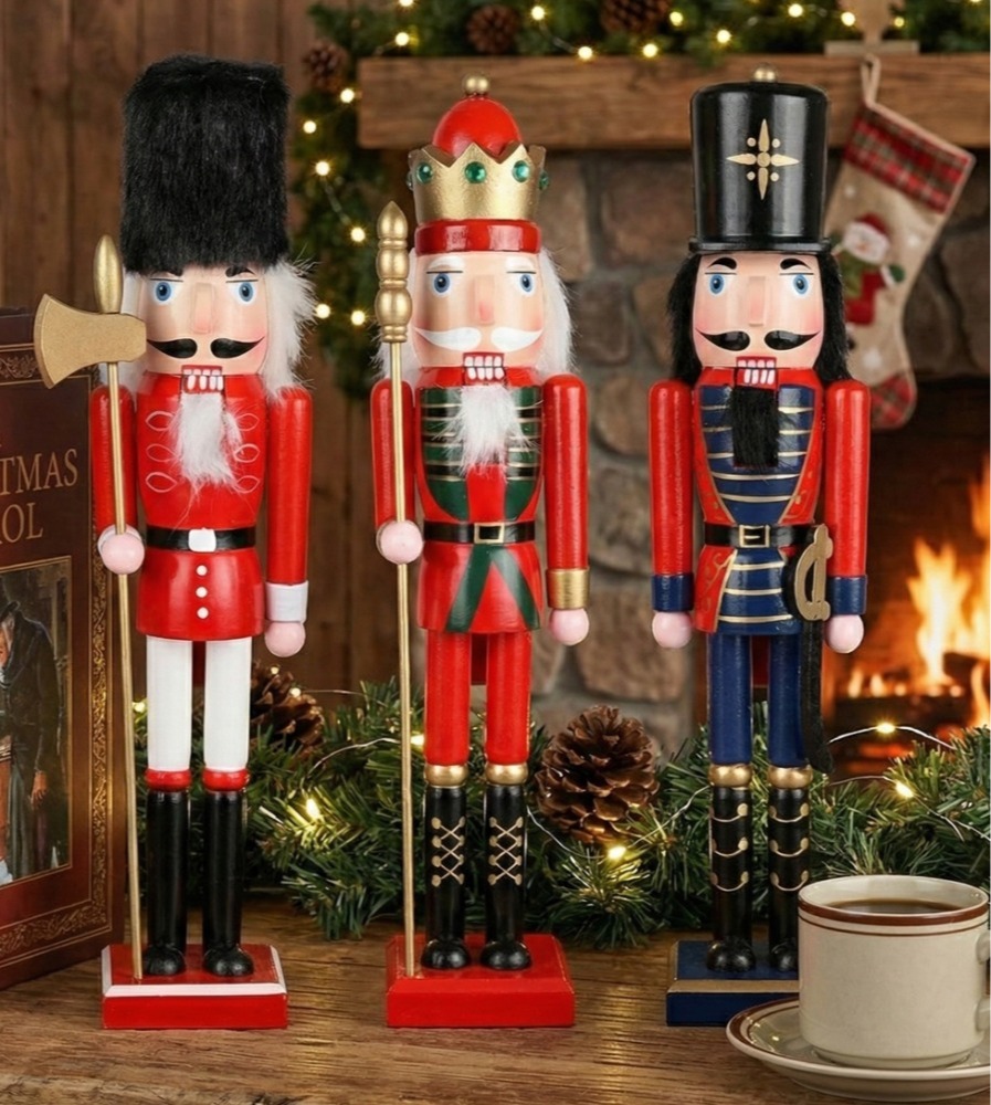 Big Nutcracker Christmas Decorations – Set of 3 | 15" / 38cm