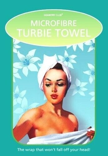 PACK 2 LONG HAIR WRAP HEAD TOWEL TURBIE TURBAN TWIST DRYING CAP HAT LOOP FASTEN