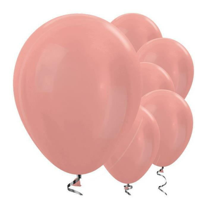 Pack of 10 Latex Balloon Baby Shower Birthday Decoration - Metallic Rose Gold