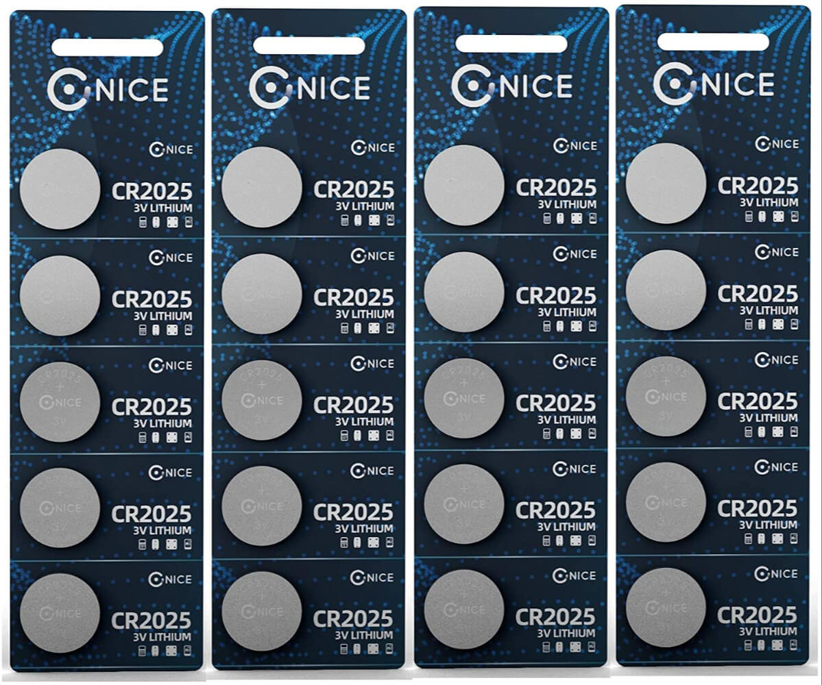 Pack of 20 Nice Power™ CR2025 Coin Batteries