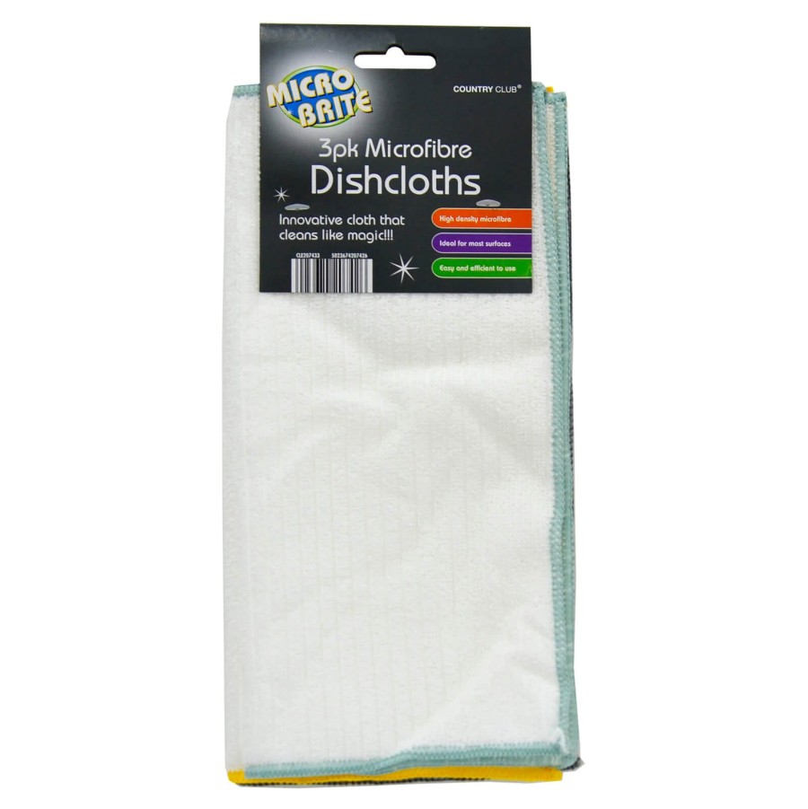Click to view product details and reviews for Pack Of 3 Microfibre Dishcloths High Density Easy Cleaning 30cm.