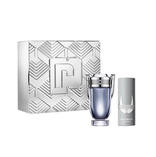 Paco Rabanne Invictus 200ml Eau De Toilette Spray + 150ml Deodorant Spray Gift Set