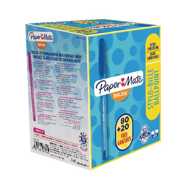 Click to view product details and reviews for Papermate Inkjoy 100 Med Blue Pk100 Gl97742.
