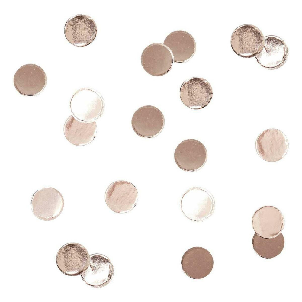 Click to view product details and reviews for Rose Gold Metallic Card Circles Table Confetti 14g.
