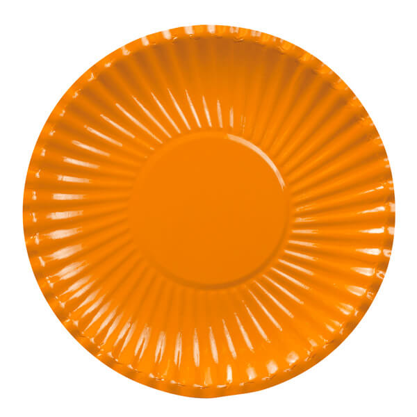 Party Plates Card 23cm Orange 10s