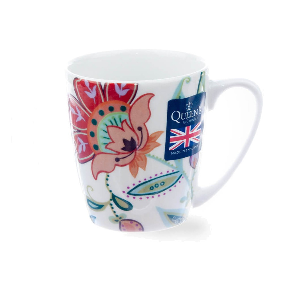 Patterned Cup Coffee Mug Hippie Florals Retro Yellow Acorn Queens by Churchill