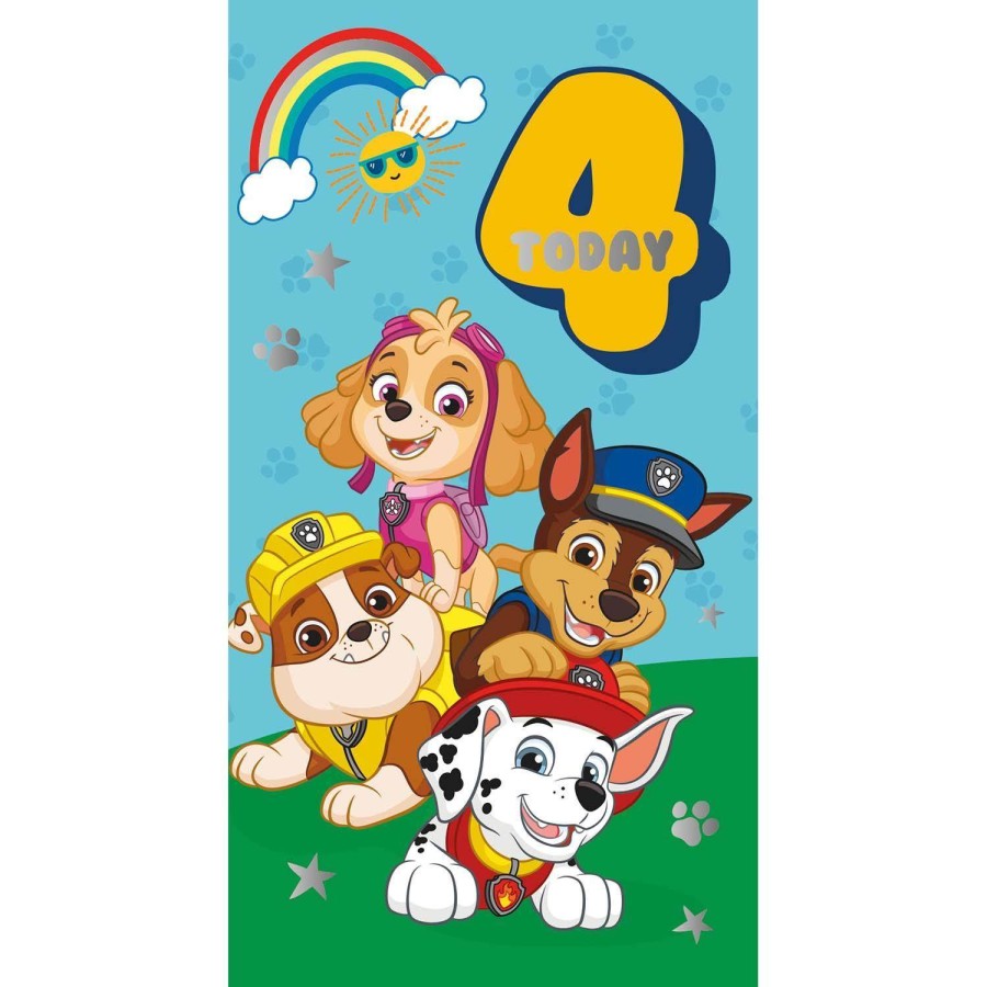 Paw Patrol Birthday Card Age 4