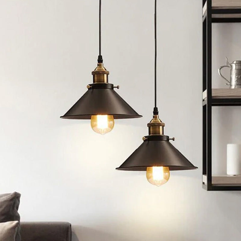 Click to view product details and reviews for Pendant Light Vintage Flat Black Lamp Shades3203.