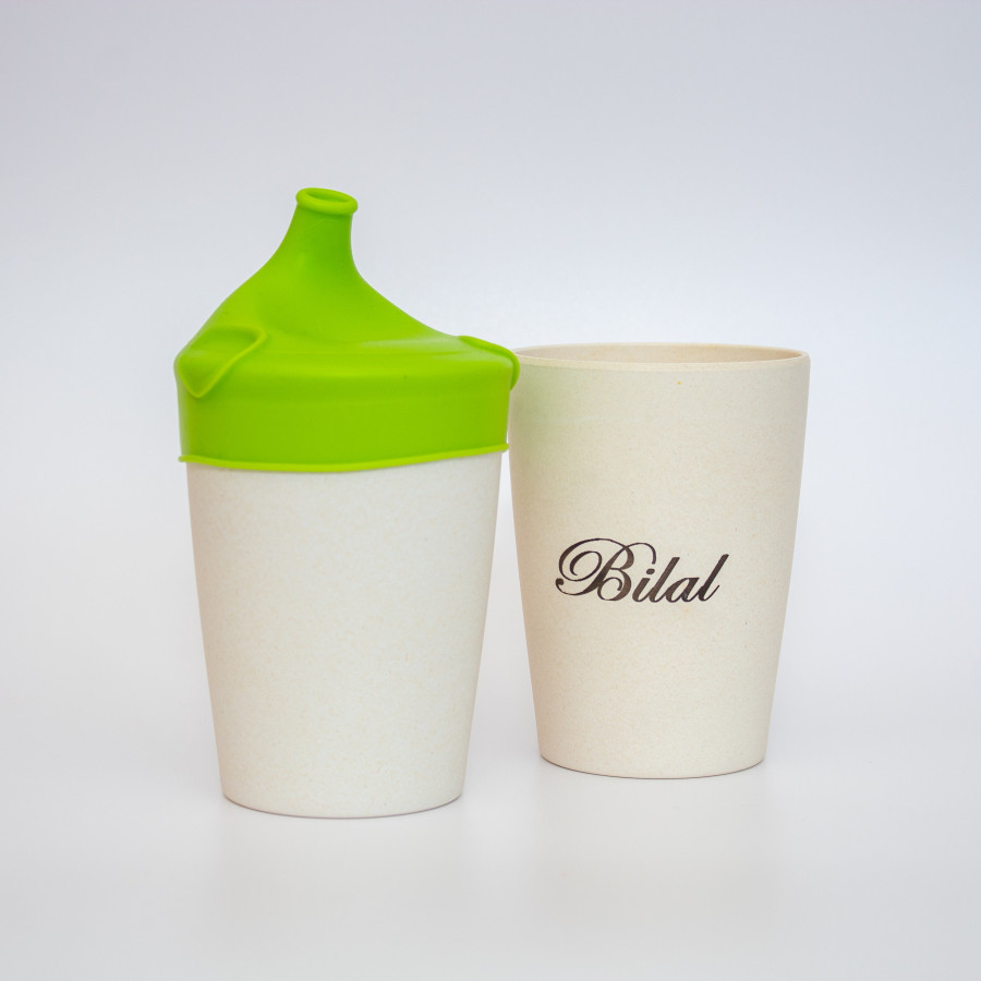 Personalised Bamboo Toddler Cup Sippy Green