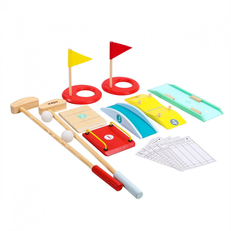 Personalised Children's Wooden Toys Crazy Golf Set