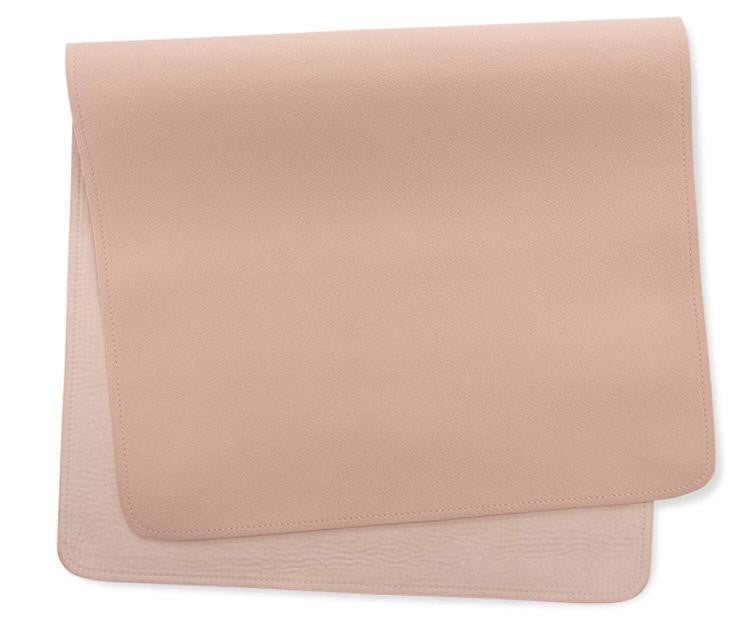 Click to view product details and reviews for Personalised Portable Faux Leather Baby Changing Mats Pink By Babba Box.