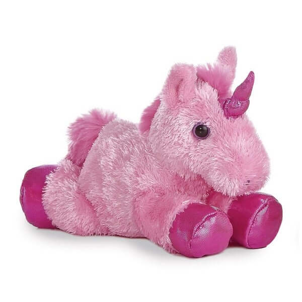 Pink Unicorn Mini Flopsie soft toy 8"