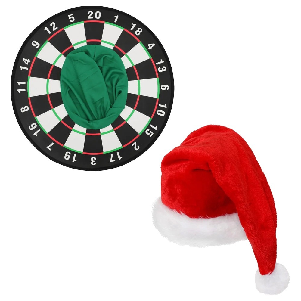 Click to view product details and reviews for Adults Dartboard Deluxe Santa Hat Set.
