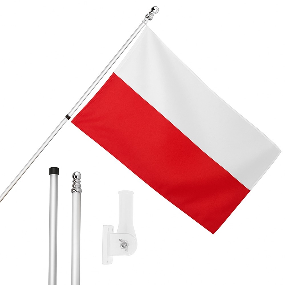 Click to view product details and reviews for Large 5ft X 3ft Poland Flag With 6ft Pole Wall Bracket.
