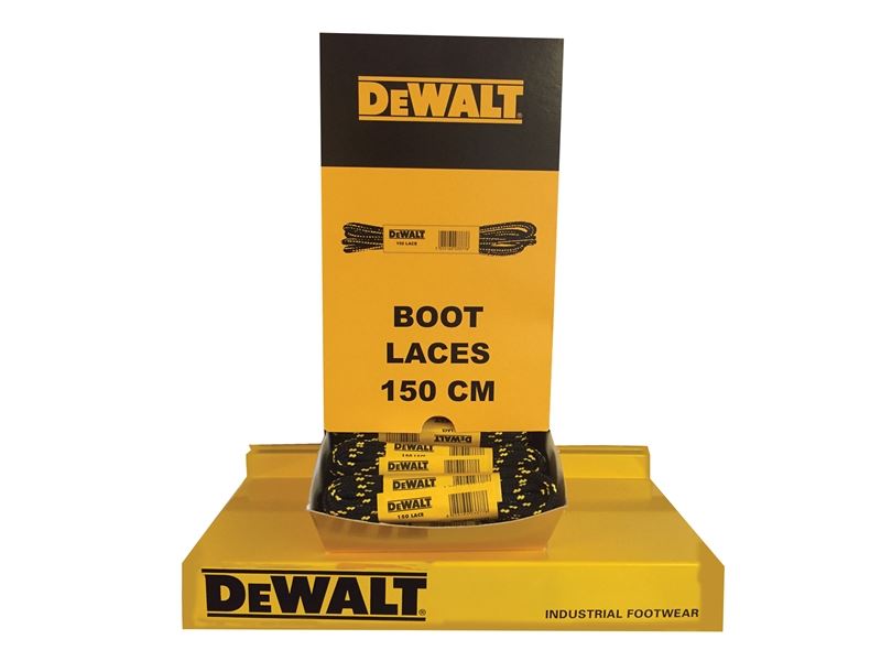 Polyester/Cotton Boot Laces 150cm In Dispenser (60 Pairs) DEWLACES