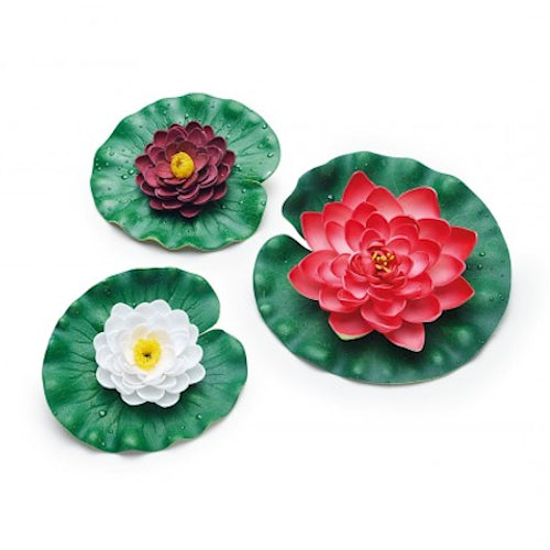 Click to view product details and reviews for Pontec Pondolily Plastic Water Lilies Set Of 3.
