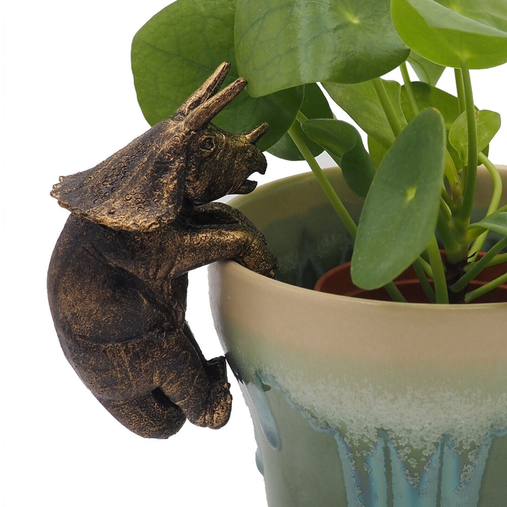 Pot Hanger Ornament Prehistoric Dinosaur Plant Buddies Indoor/Outdoor Triceratops