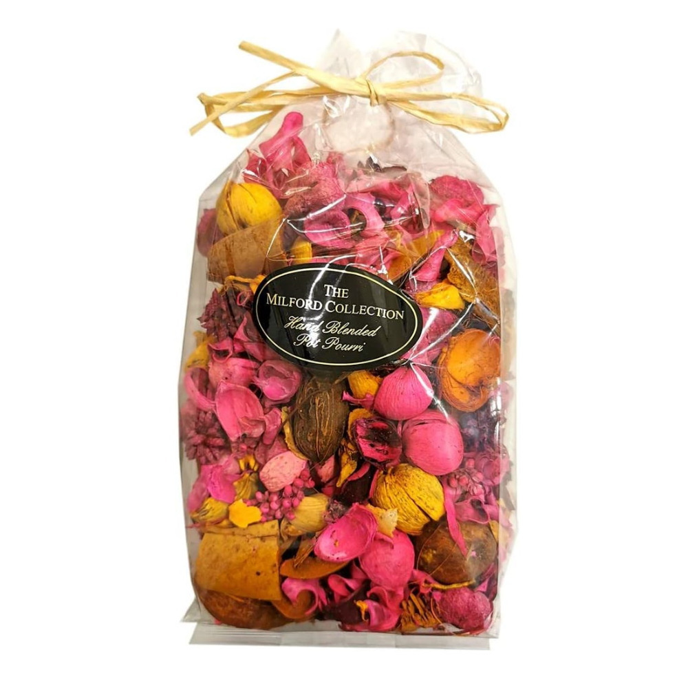 Pot Pourri Dried Honeysuckle Scented Pink & Yellow Bag Hand Blended By Milford