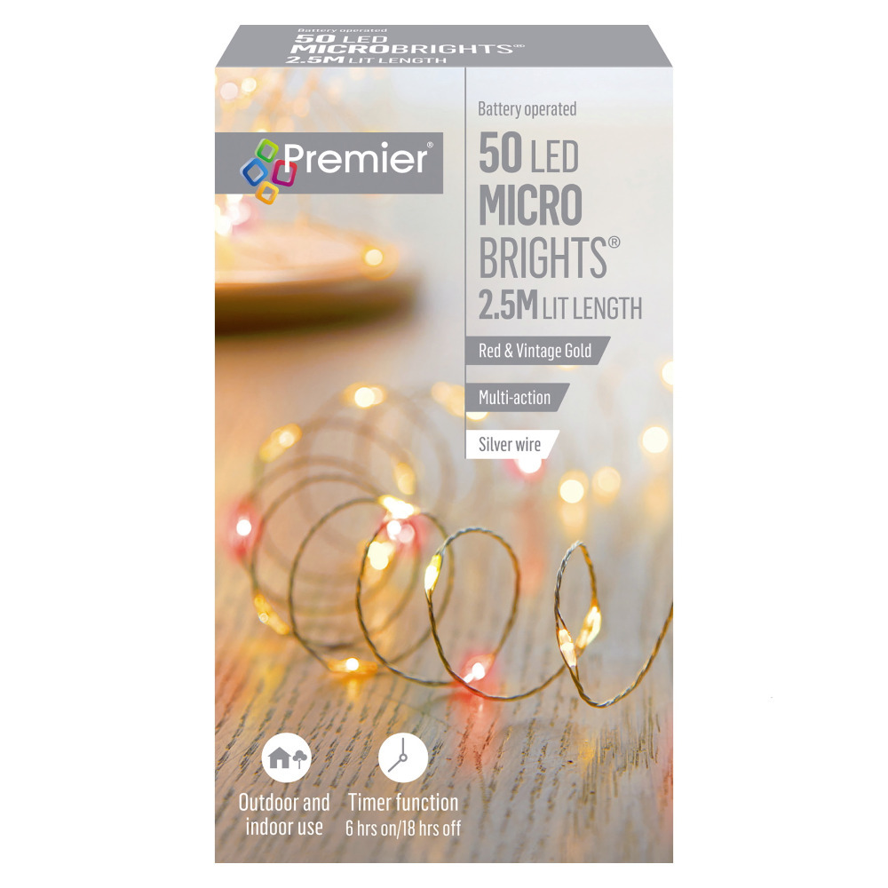 Click to view product details and reviews for Red Vintage Gold 50 Leds Christmas Lights.