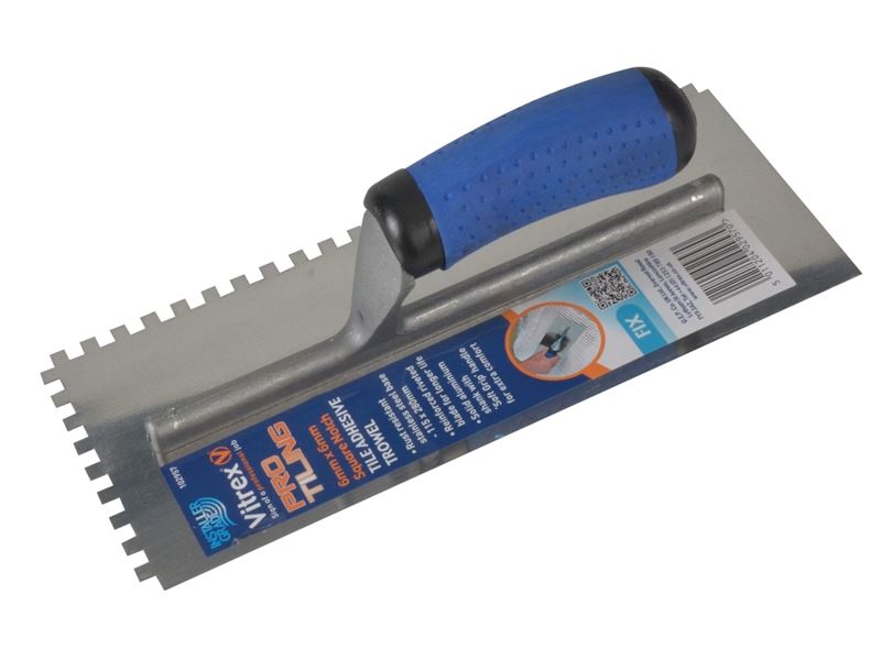 Professional Notched Adhesive Trowel 6mm Stainless Steel 11 x 4.1/2in VIT102957