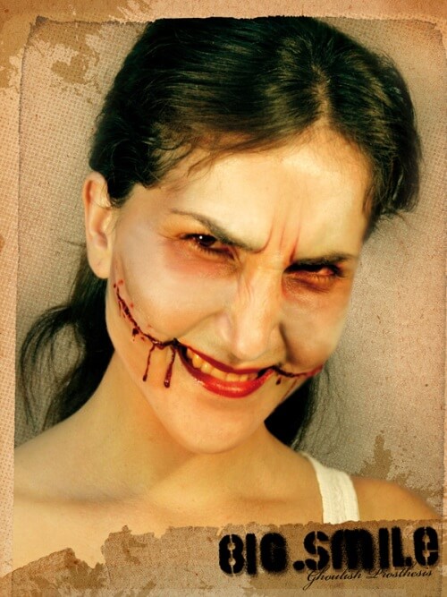 Prosthetic Wounds Big Smile Face Cut