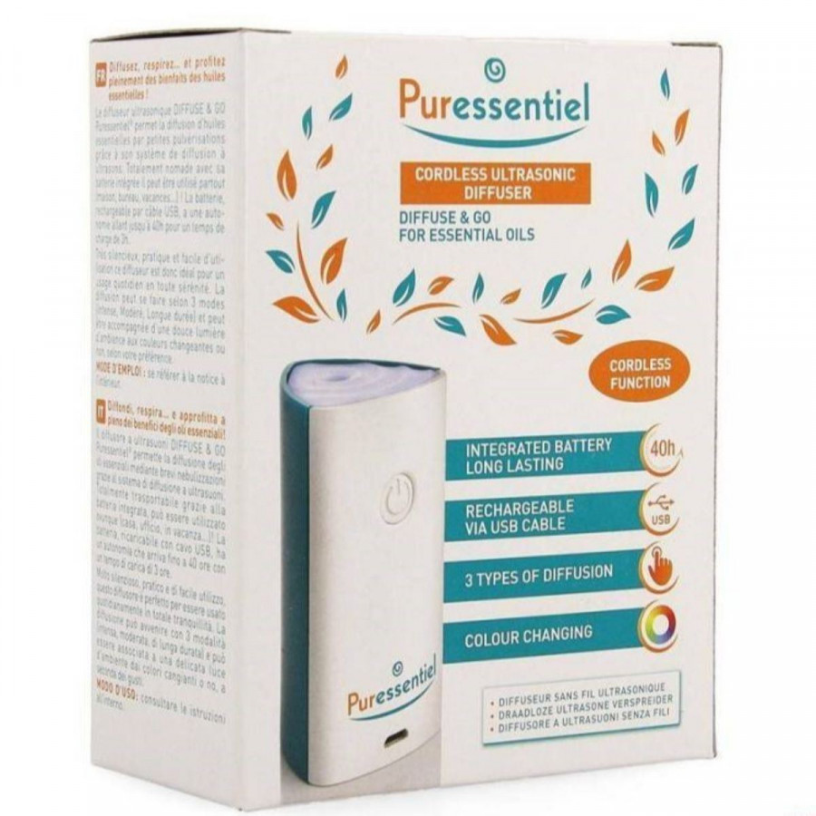 Puressentiel  Cordless Ultrasonic Diffuser - Diffuse & Go - Single - 700448