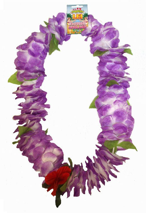 Purple Hawaiian Flower Lei
