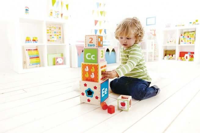 Pyramid of Play - Wooden Stacking Cubes