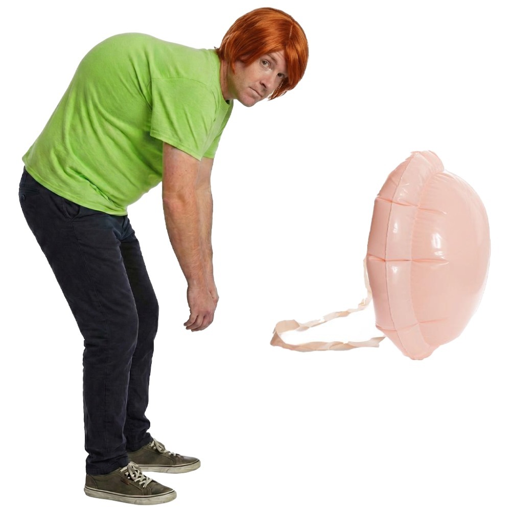 Click to view product details and reviews for Adults Hunchback Man Costume 3 Pcs T Shirt Wig Inflatable Hunch Large.