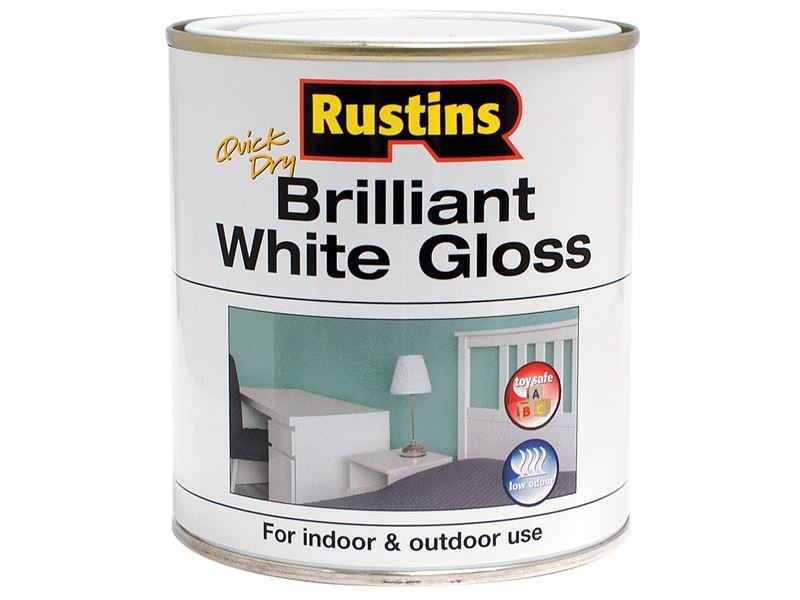 Quick Dry Brilliant White Gloss 1 Litre RUSWGWB1L