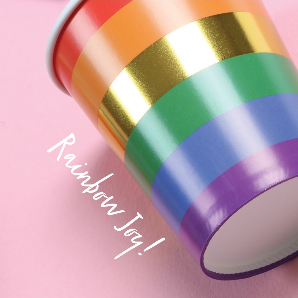 WHOLESALE Pack of 1920 9oz Rainbow Pride Party Cups