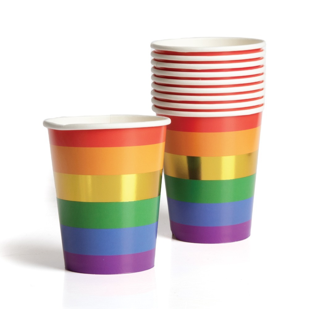 WHOLESALE Pack of 1920 9oz Rainbow Pride Party Cups
