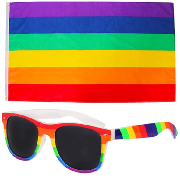 Click to view product details and reviews for Rainbow Pride Flag And Sunglasses.