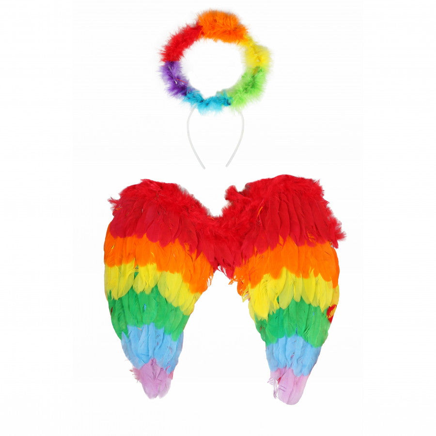 Click to view product details and reviews for Rainbow Pride Light Up Angel Wings Halo.