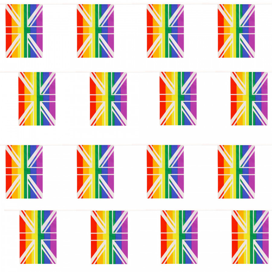Click to view product details and reviews for Rainbow Pride Union Jack 10 Metre Bunting With 24 Flags.