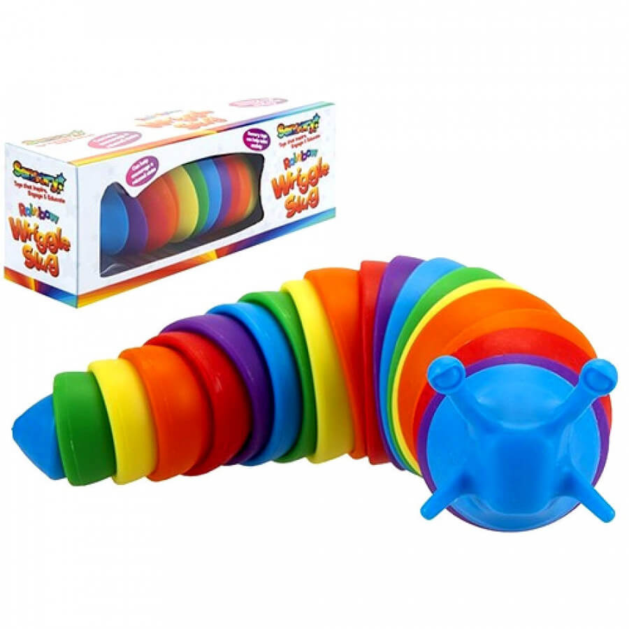 Click to view product details and reviews for Rainbow Slug Toy Fiddle Toy 19cm.