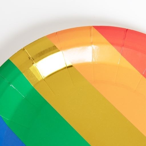 WHOLESALE Pack of 1000 7 Inch Rainbow Pride Disposable Paper Plates
