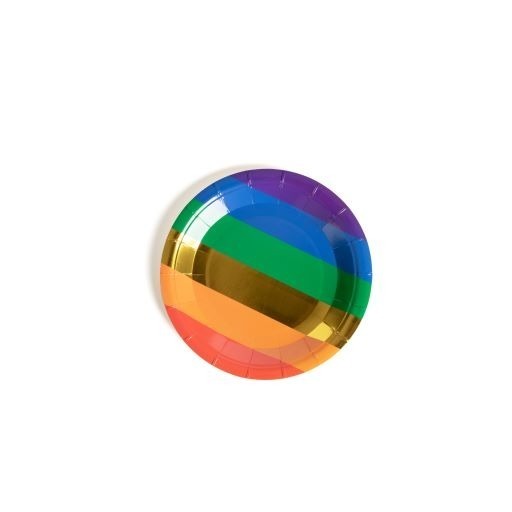 WHOLESALE Pack of 1000 7 Inch Rainbow Pride Disposable Paper Plates