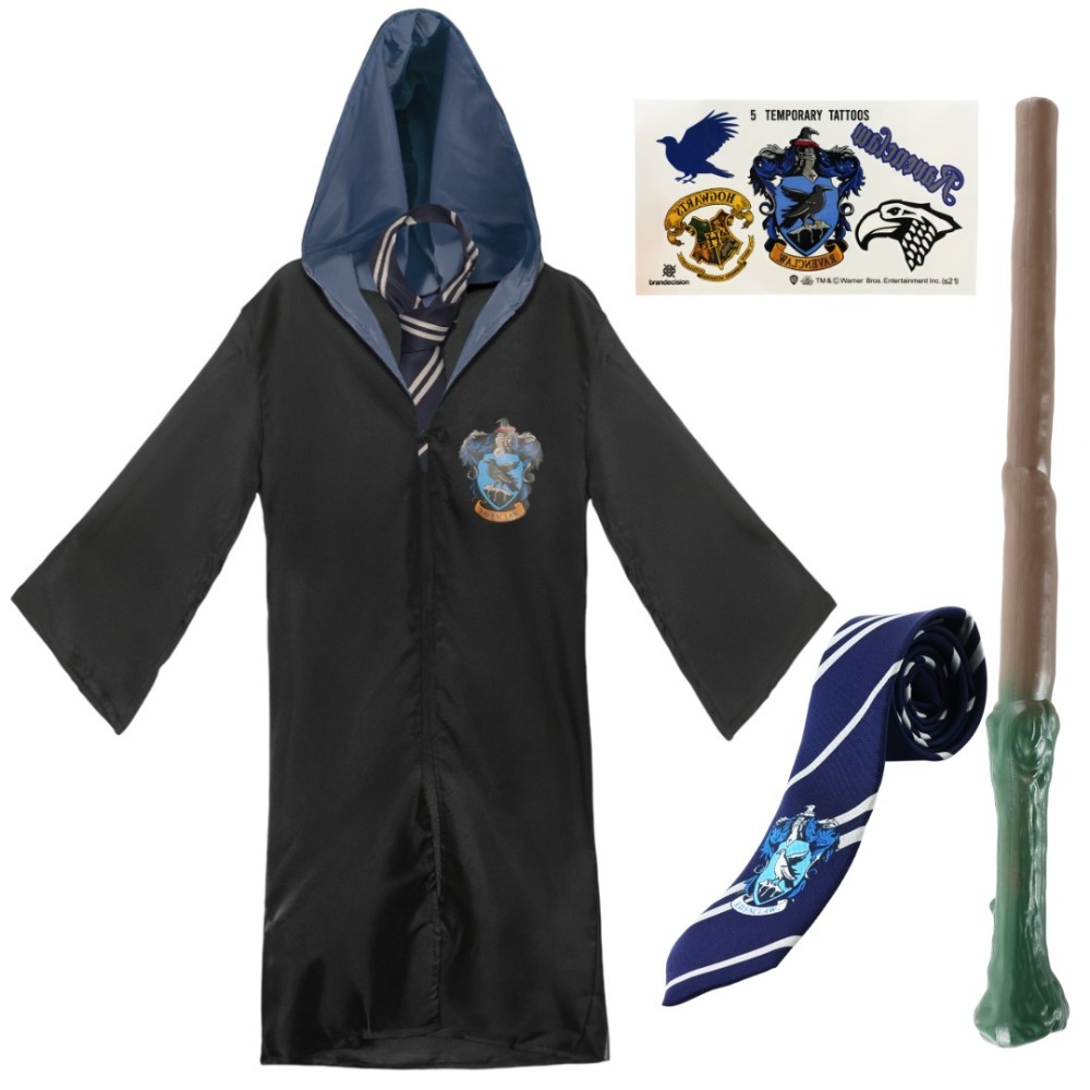 Click to view product details and reviews for Kids Harry Potter Costume 4 Pcs Ravenclaw Cloak Tie Tattoos Wand. Click to view product details and reviews for Kids Harry Potter Costume 4 Pcs Ravenclaw Cloak Tie Tattoos Wand.