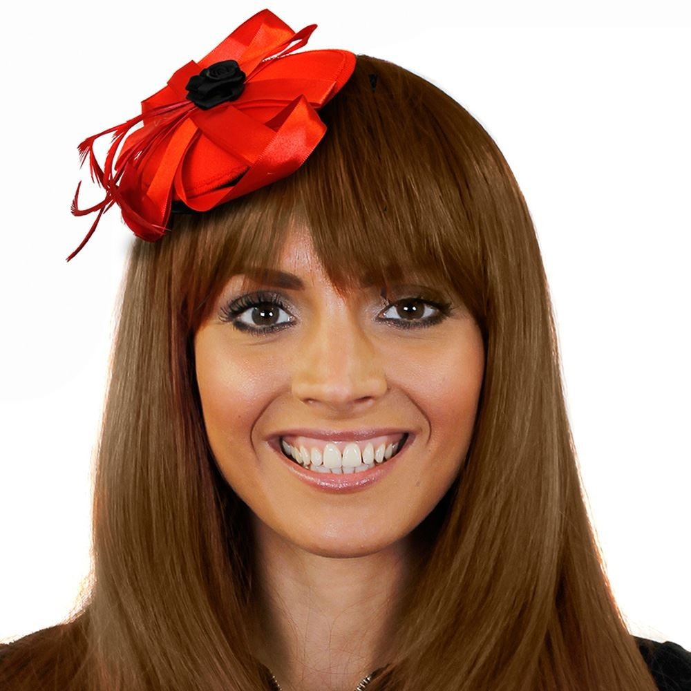 Click to view product details and reviews for Red Fascinator Headpiece Pack Of 1.