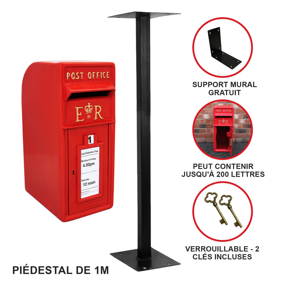 Red Royal Mail Post Box with Stand