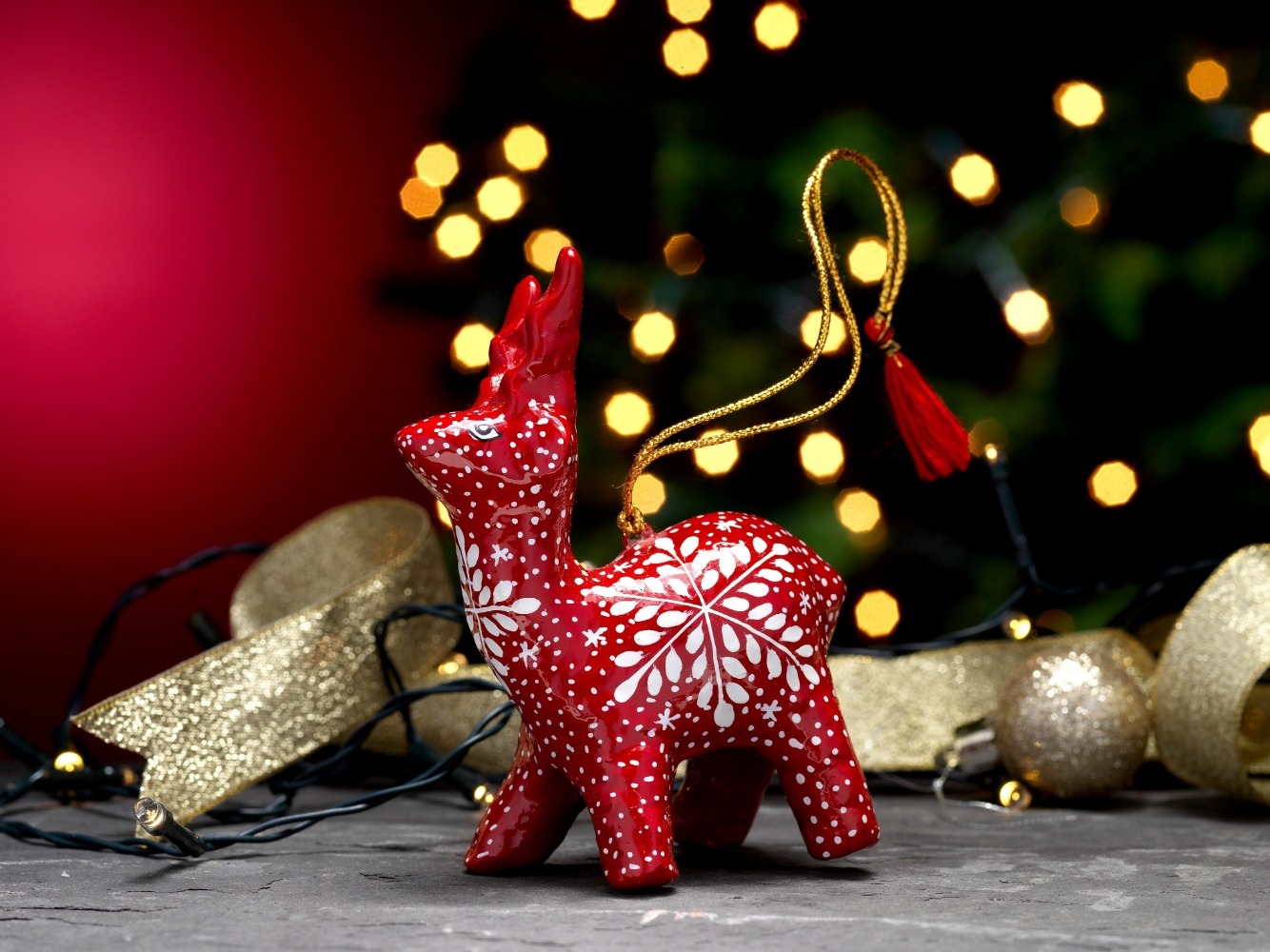 Hanging Reindeer Christmas Decoration