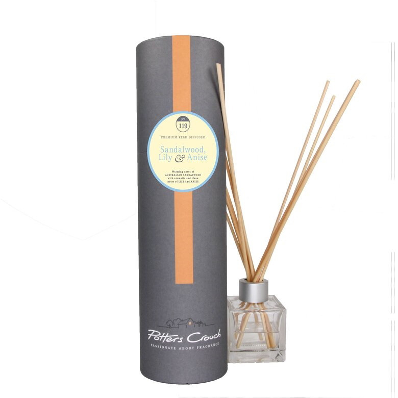 Reed Diffuser Sandalwood, Lily & Anise Scented Vegan Friendly Home Fragrances